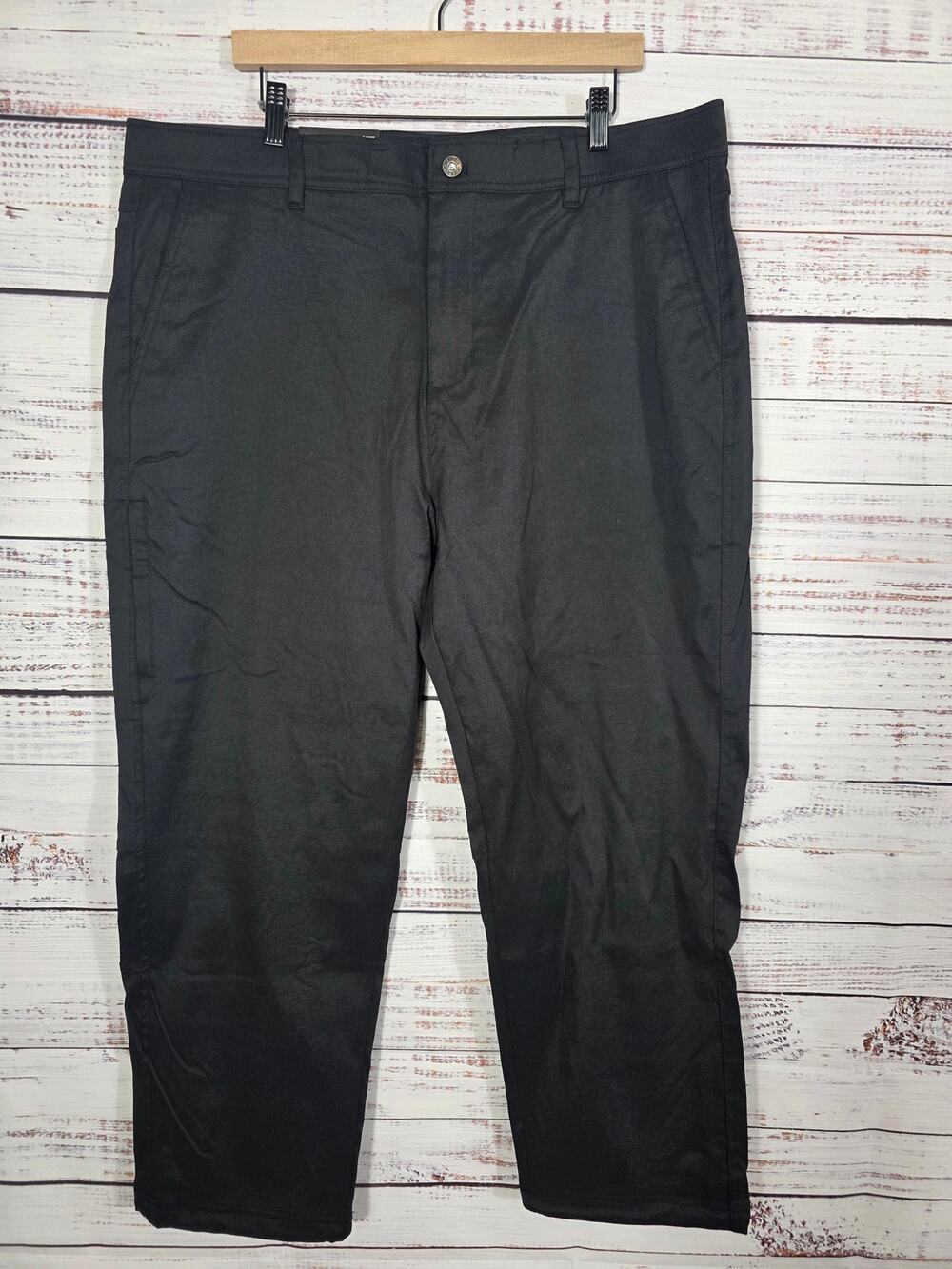 Gerry Venture Fleece Men Lined Pants 40x29 Black Stretch Water Resistant